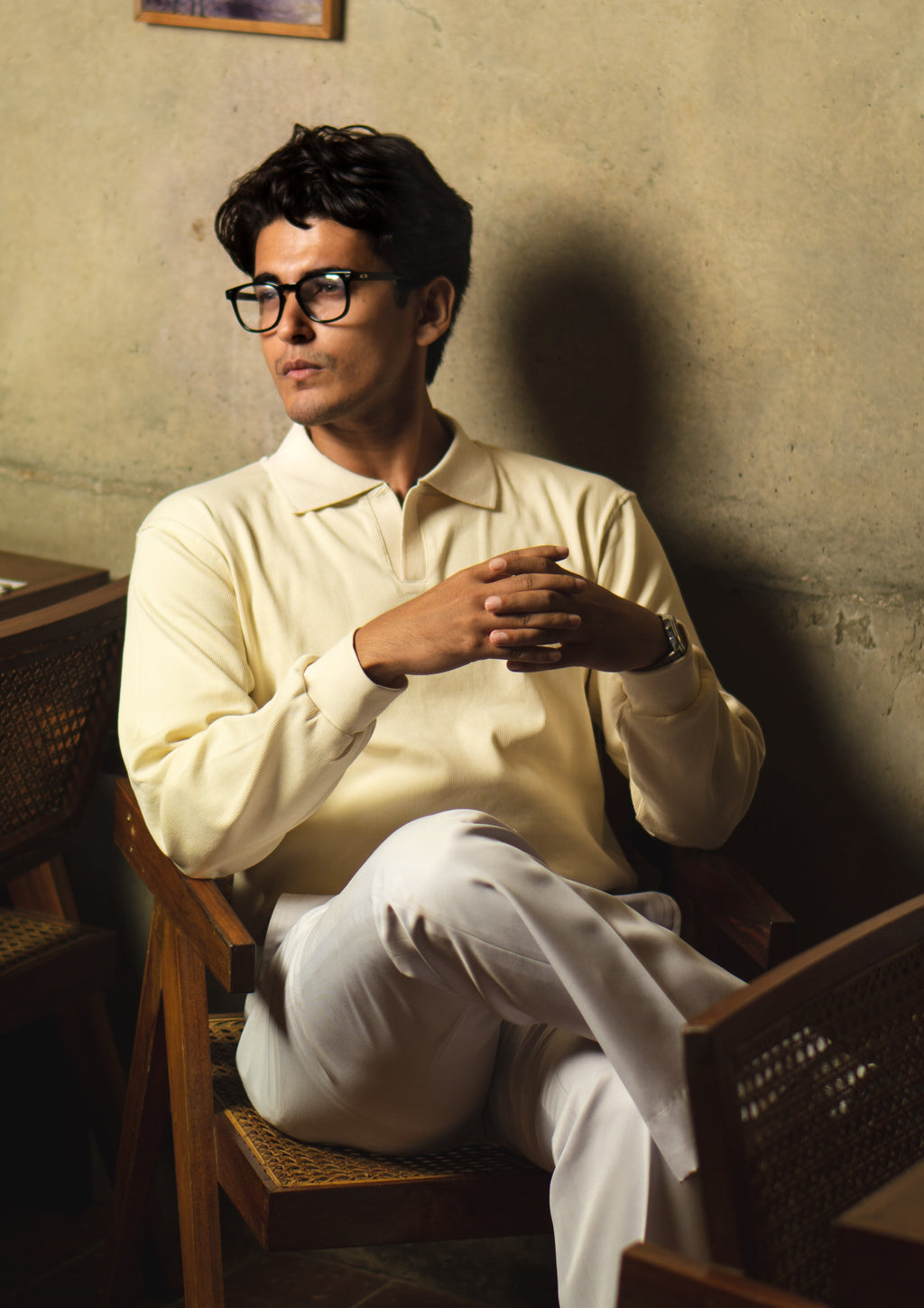 Ivory Rib Knit Pullover