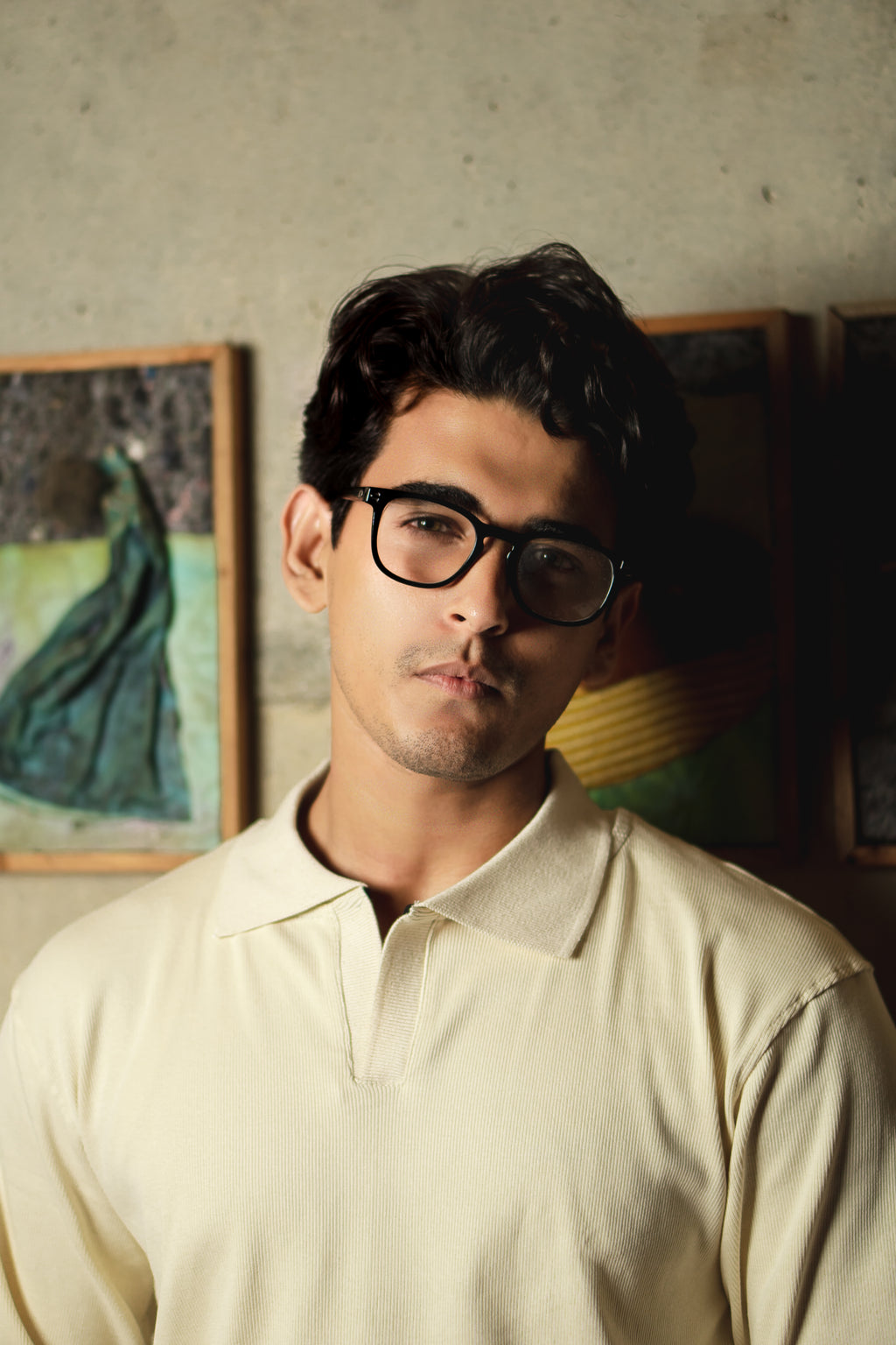 Ivory Rib Knit Pullover