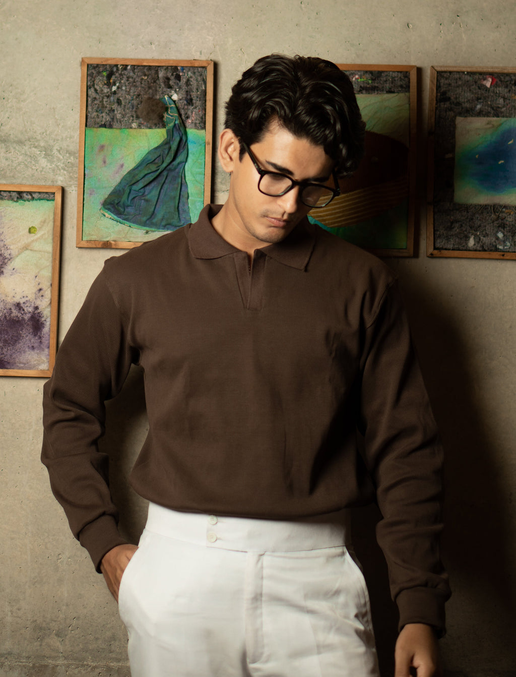 Mocha Rib Knit Pullover