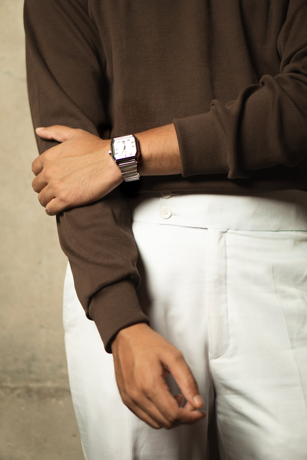 Mocha Rib Knit Pullover