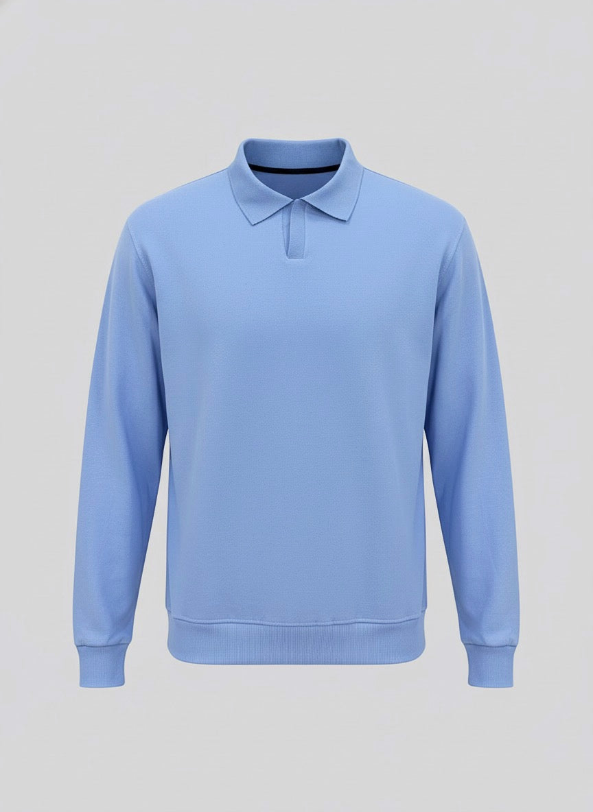 Aero Blue Rib Knit Pullover